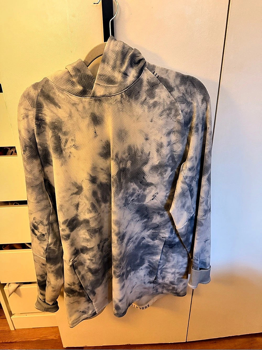 lululemon men’s Pullover Hoodie Tie-Dye Blue & Gray XL
